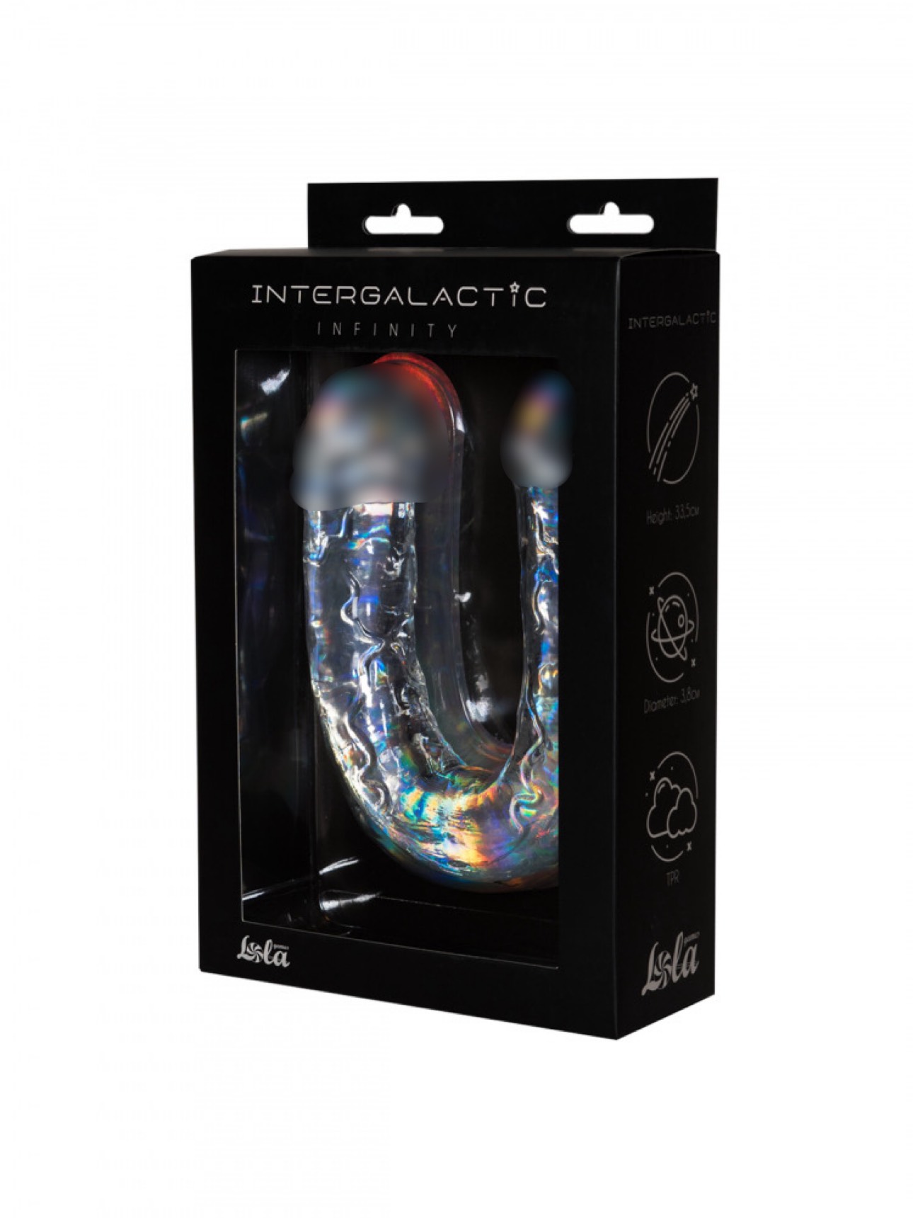 Прозрачный дилдо Intergalactic Infinity 7080-07lola 33.5 см.